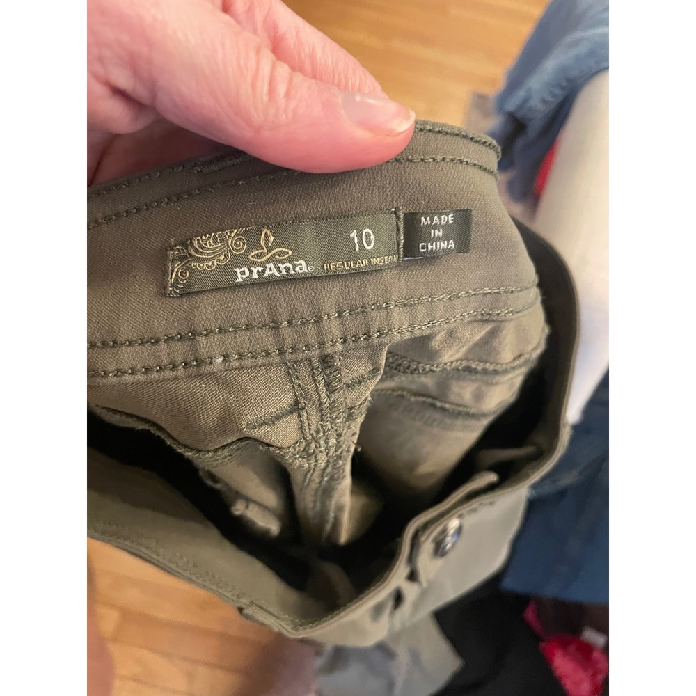 Prana Halle convertible hiking pants slate green women's size  10 - Picture 6 of 6